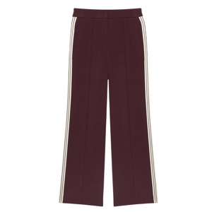 Mint Velvet Burgundy Contrast Side Stripe Trousers